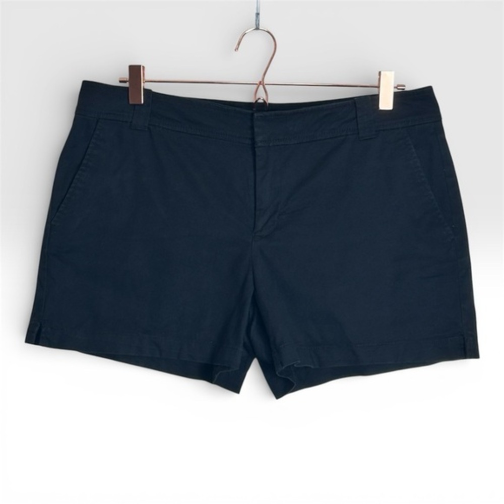 New York & Company Black Cotton Stretch Tailored Shorts Size 10